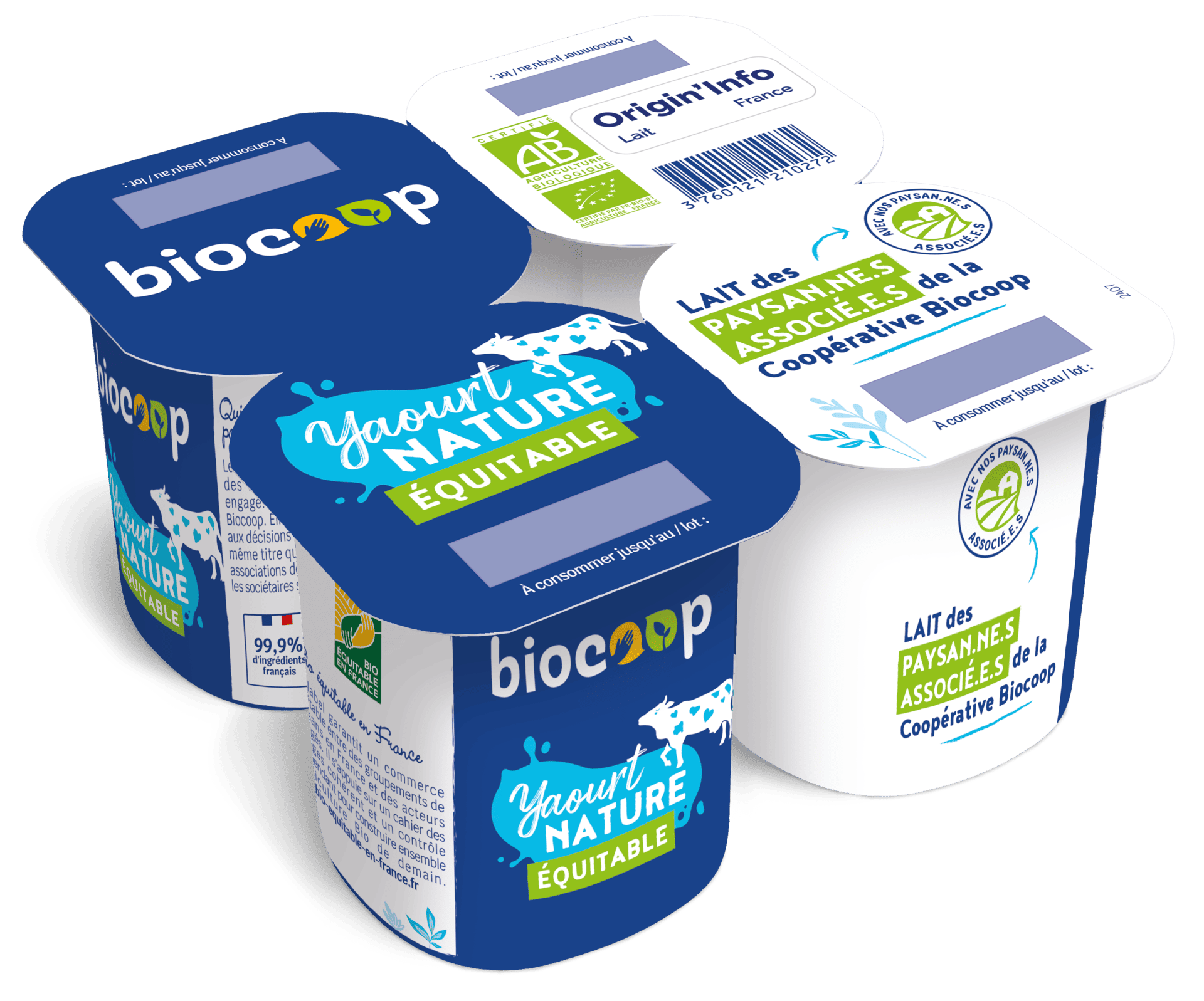 Biocoop 4 YAOURT NATURE YO1021X4